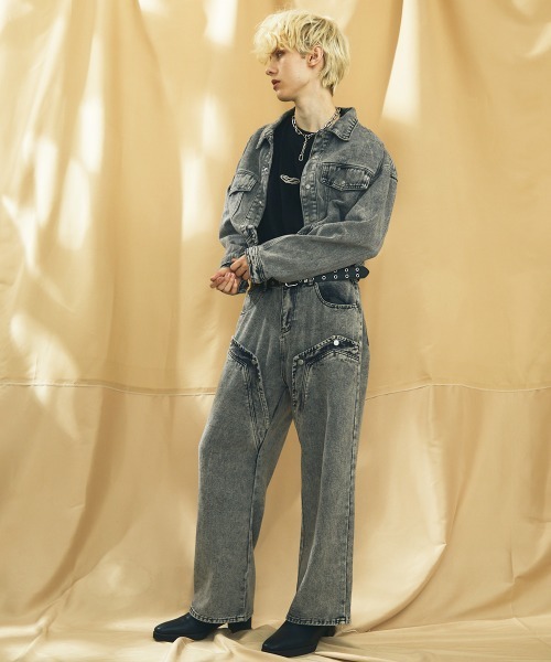 Shoowtime（ショウタイム）の「ケミカルウォッシュショート丈デニム