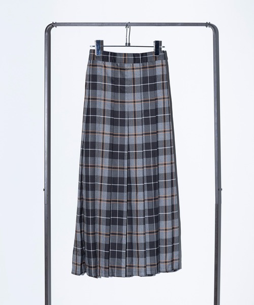 MAISON BREEZE reveur（メゾンブリーズレヴール）の「【MAISON BREEZE reveur】Tartan check pleated long skirt タータンチェック プリーツロングスカート XNN（スカート・レディース・グリーン/ブラウン/ネイビー/ブラック・FREE）」の15枚目の写真