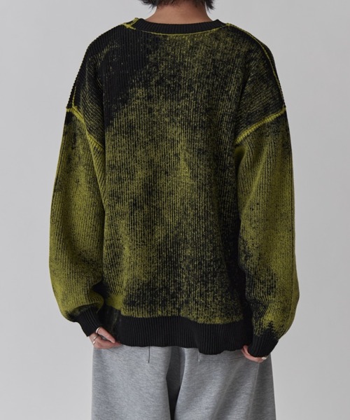 Lui's（ルイス）の「片畦グランジニット（ニット/セーター・メンズ・ボルドー/ブラック/グレー/パープル/ライム・FREE）」の10枚目の写真