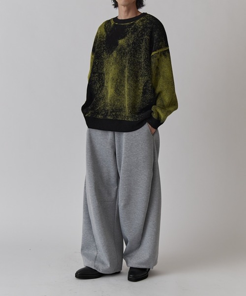 Lui's（ルイス）の「片畦グランジニット（ニット/セーター・メンズ・ボルドー/ブラック/グレー/パープル/ライム・FREE）」の12枚目の写真