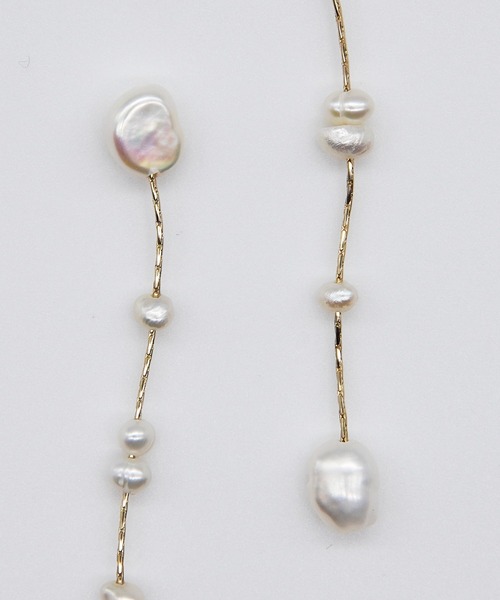 ciite'(シーテ)の「ドロップモチーフ ミニ淡水パールピアス (両耳用)(ピアス(両耳用)・レディース・ホワイト・FREE)」の7枚目の写真