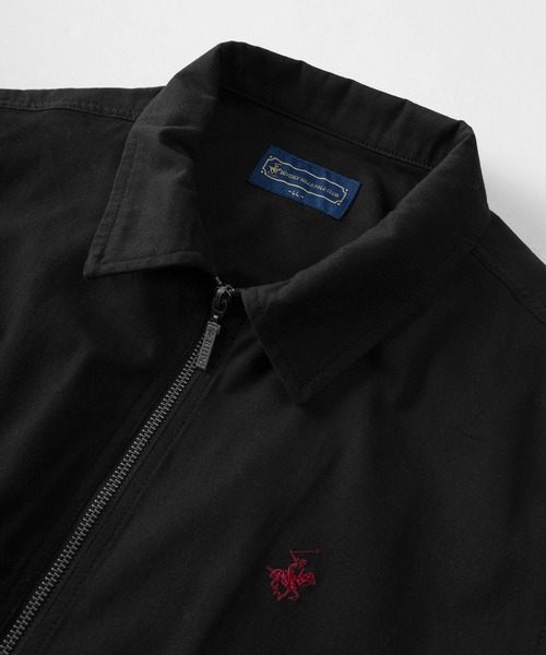 BEVERLY HILLS POLO CLUB（ビバリーヒルズポロクラブ）の「【71】【BEVERLY HILLS POLO CLUB/ビバリーヒルズポロクラブ】ワンポイントロゴ刺繍 コットンツイル ハリントンジャケット スイングトップ（ブルゾン・メンズ・ダークネイビー/ベージュ/カーキ/ベージュ系/ブラック系/カーキ系・L/M/XL）」の11枚目の写真