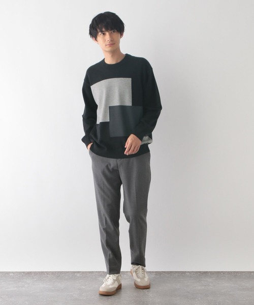 GLOBAL WORK(グローバルワーク)の「メルティ切り替えプルオーバー/116373(ニット/セーター・メンズ・ブラック/グレイッシュベージュ・LARGE/SMALL/X-LARGE/MEDIUM)」の18枚目の写真