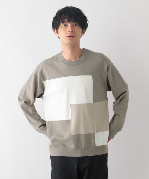 GLOBAL WORK(グローバルワーク)の「メルティ切り替えプルオーバー/116373(ニット/セーター・メンズ・ブラック/グレイッシュベージュ・LARGE/SMALL/X-LARGE/MEDIUM)」の12枚目の写真