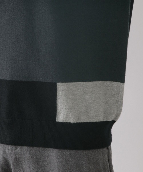 GLOBAL WORK(グローバルワーク)の「メルティ切り替えプルオーバー/116373(ニット/セーター・メンズ・ブラック/グレイッシュベージュ・LARGE/SMALL/X-LARGE/MEDIUM)」の9枚目の写真