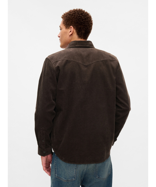 GAP（ギャップ）の「コーデュロイ ウェスタンシャツ（シャツ/ブラウス・メンズ・グリーン/ブラウン・L/S/XL/M/XS）」の6枚目の写真