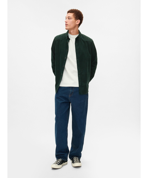 GAP（ギャップ）の「コーデュロイ ウェスタンシャツ（シャツ/ブラウス・メンズ・グリーン/ブラウン・L/S/XL/M/XS）」の3枚目の写真