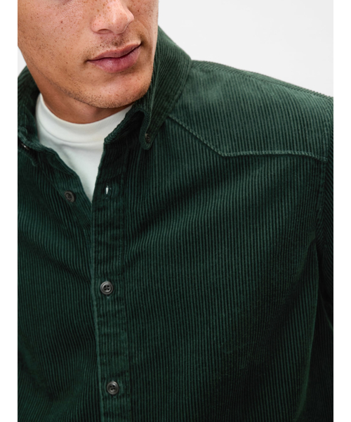 GAP（ギャップ）の「コーデュロイ ウェスタンシャツ（シャツ/ブラウス・メンズ・グリーン/ブラウン・L/S/XL/M/XS）」の5枚目の写真