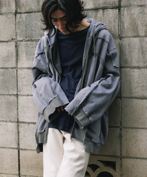 SURGERY(サージェリー)の「SURGERY/サージェリー Remake Over Pigment Hood Jacket ジップフーディー(パーカー・メンズ・グレー・ONE SIZE)」の21枚目の写真