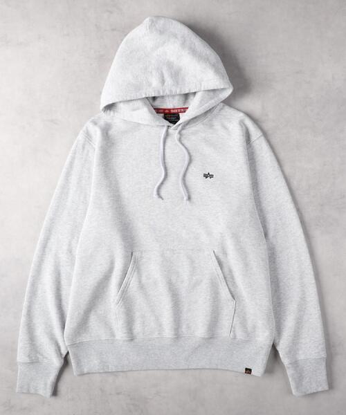 Alpha Industries（アルファインダストリーズ）の「ALPHA(アルファ)【メンズ】バックフライングパーカー（パーカー・メンズ・グレー/ブラック・XL/L/M）」の6枚目の写真