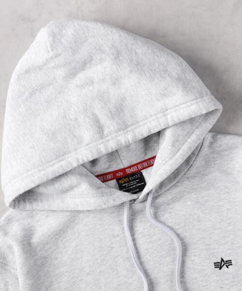 Alpha Industries（アルファインダストリーズ）の「ALPHA(アルファ)【メンズ】バックフライングパーカー（パーカー・メンズ・グレー/ブラック・XL/L/M）」の8枚目の写真