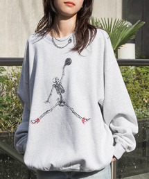 【THRIFTY LOOK】JUMP SKULL CREW SWEAT ジャンプスカルクルーネックスウェット