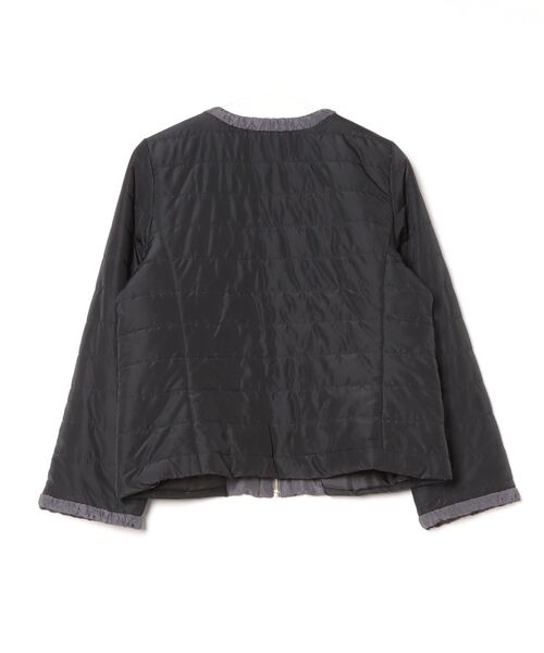 TOKYO SHIRTS(トウキョウシャツ)の「配色中綿ショートブルゾン レディース(ブルゾン・レディース・ブラック/オフホワイト・M/L)」の3枚目の写真