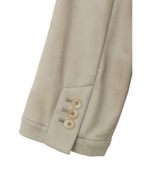 HIGH STREET(ハイストリート)の「HIGH STREET∴ストレッチレザー調プリントジャケット(テーラードジャケット・メンズ・ベージュ/ブラック・M/L/S)」の9枚目の写真