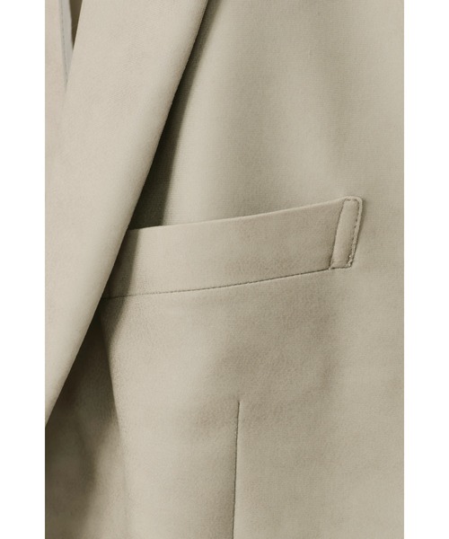 HIGH STREET(ハイストリート)の「HIGH STREET∴ストレッチレザー調プリントジャケット(テーラードジャケット・メンズ・ベージュ/ブラック・M/L/S)」の13枚目の写真