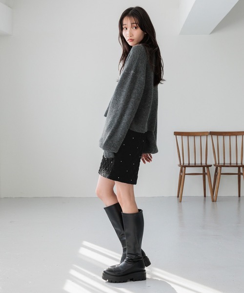 お客さま専用ページ LOWRYS FARM スカート ビジューベロアミニSK 147609