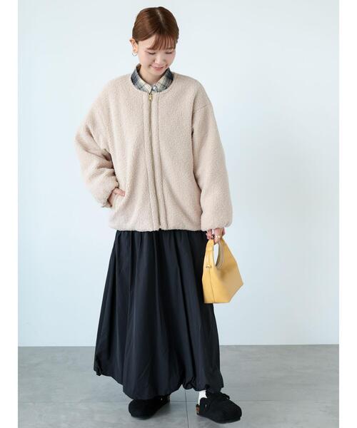 Lugnoncure（ルノンキュール）の「ネルチェックオーバーシャツ（シャツ/ブラウス・レディース・ネイビー/ブラック/ベージュ・F）」の6枚目の写真