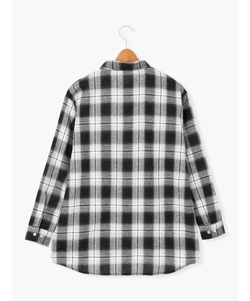 Lugnoncure（ルノンキュール）の「ネルチェックオーバーシャツ（シャツ/ブラウス・レディース・ネイビー/ブラック/ベージュ・F）」の17枚目の写真