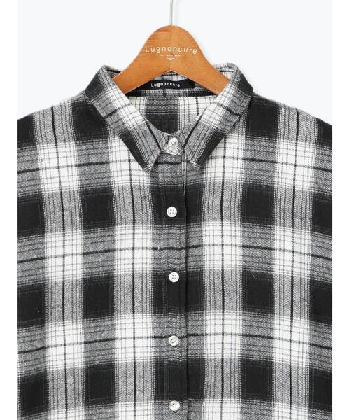 Lugnoncure（ルノンキュール）の「ネルチェックオーバーシャツ（シャツ/ブラウス・レディース・ネイビー/ブラック/ベージュ・F）」の18枚目の写真