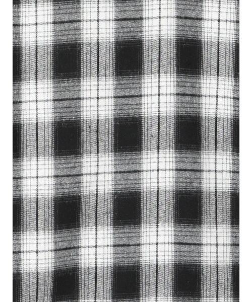 Lugnoncure（ルノンキュール）の「ネルチェックオーバーシャツ（シャツ/ブラウス・レディース・ネイビー/ブラック/ベージュ・F）」の4枚目の写真