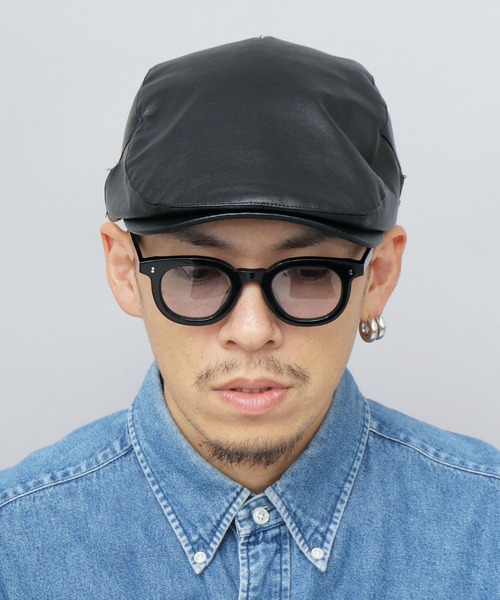 Ruben(ルーベン)の「合成皮革(レザー調) ハンチング(ハンチング/ベレー帽・メンズ・ブラック/ブラウン・FREE)」の17枚目の写真