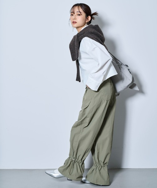 tarin arin(タリンアリン)の「【150㎝前後の小柄さんサイズ】金ボタンメランジニットカーディガン(ニット/セーター・レディース・ライトグレー/グリーン/ブラウン・S/M)」の14枚目の写真