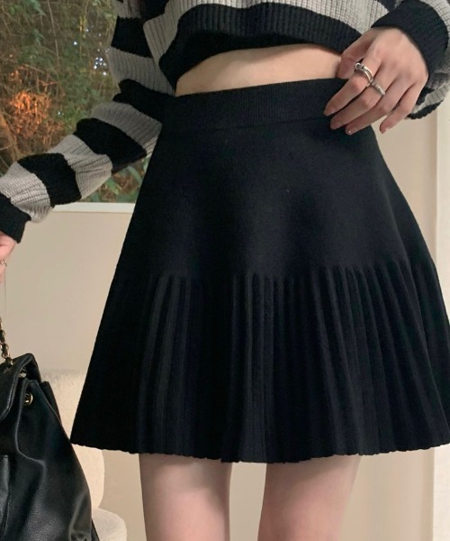paravion（パラビオン）の「ニットプリーツスカート（スカート・レディース・グレー/ブラック/ホワイト・FREE）」の15枚目の写真