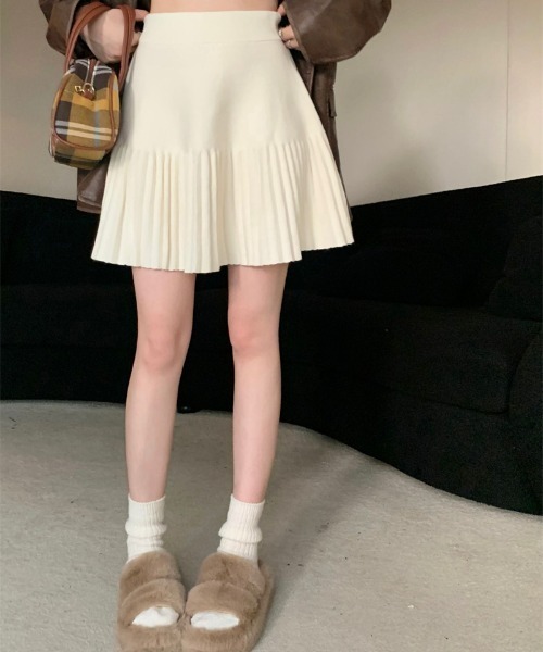 paravion（パラビオン）の「ニットプリーツスカート（スカート・レディース・グレー/ブラック/ホワイト・FREE）」の19枚目の写真