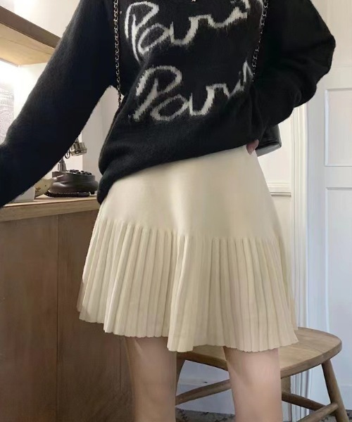 paravion（パラビオン）の「ニットプリーツスカート（スカート・レディース・グレー/ブラック/ホワイト・FREE）」の18枚目の写真