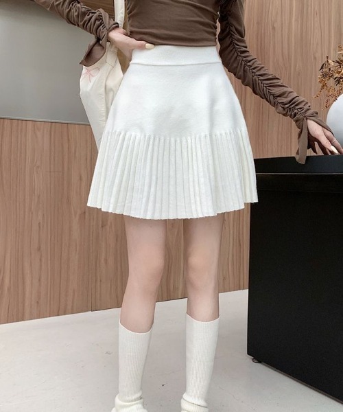 paravion（パラビオン）の「ニットプリーツスカート（スカート・レディース・グレー/ブラック/ホワイト・FREE）」の14枚目の写真