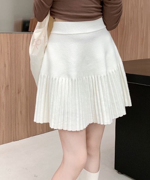 paravion（パラビオン）の「ニットプリーツスカート（スカート・レディース・グレー/ブラック/ホワイト・FREE）」の13枚目の写真