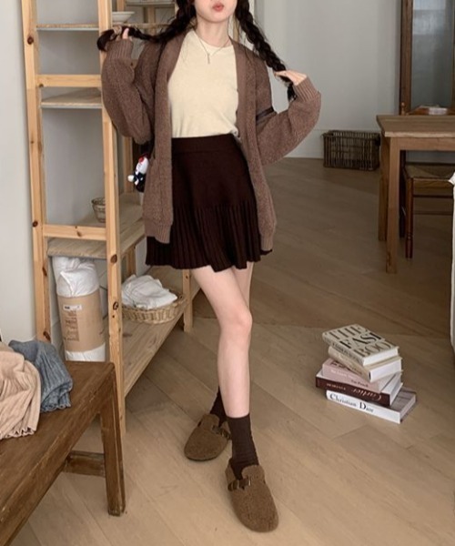 paravion（パラビオン）の「ニットプリーツスカート（スカート・レディース・グレー/ブラック/ホワイト・FREE）」の16枚目の写真