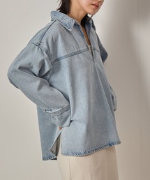 NERGY | 【撥水】Water proof Denim スキッパーシャツ(シャツ/ブラウス)