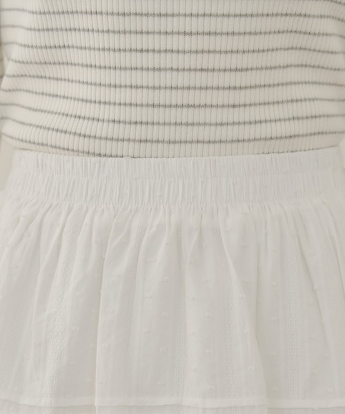 APPORTE PAR LES MARCHES（アポルテパーレマルシェ）の「フリルミニスカート（スカート・レディース・ブラック/オフホワイト・FREE）」の9枚目の写真