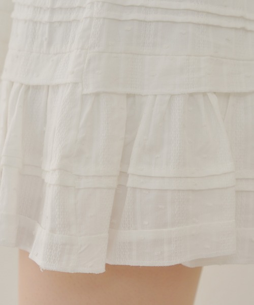 APPORTE PAR LES MARCHES（アポルテパーレマルシェ）の「フリルミニスカート（スカート・レディース・ブラック/オフホワイト・FREE）」の8枚目の写真