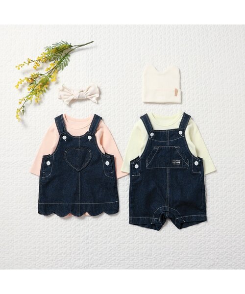 apres les cours（アプレレクール）の「ベビーサロペット（その他ベビーウェア・キッズ・ベージュ/インディゴブルー・70/80）」の7枚目の写真