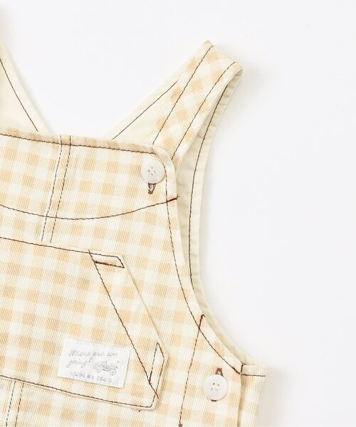 apres les cours（アプレレクール）の「ベビーサロペット（その他ベビーウェア・キッズ・ベージュ/インディゴブルー・70/80）」の15枚目の写真