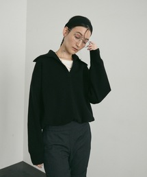 Layered balloon knit tops / レイヤードバルーンニットトップス