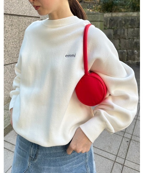 emmi（エミ）の「ナイロンチューブミニバッグ（ハンドバッグ・レディース・ブラック/ホワイト/レッド/ライトブルー・FREE）」の4枚目の写真