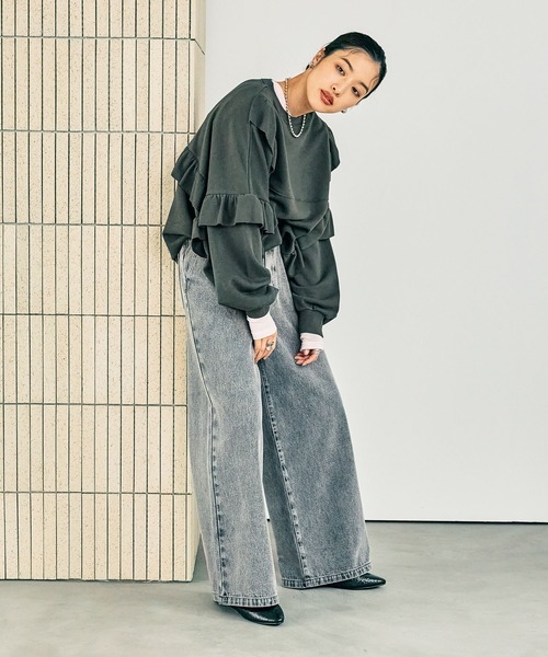 LEPSIM（レプシィム）の「フリルスウェットプルオーバー 150586