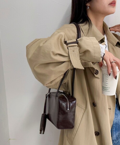 fredy emue（フレディエミュ）の「【haruセレクト】ロングハンドルポーチ付ボストンバッグ（ボストンバッグ・レディース・ブラック/グレイッシュブルー/アイボリー/ブラウン・FREE）」の20枚目の写真