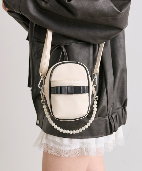 OLIVE des OLIVE（オリーブデオリーブ）の「【推し活】Aimerianejoieちびぬいバッグ（ポーチ・レディース・ピンク/グレイッシュベージュ/ブラック・FREE）」の6枚目の写真