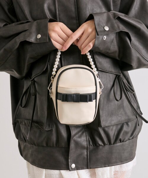 OLIVE des OLIVE（オリーブデオリーブ）の「【推し活】Aimerianejoieちびぬいバッグ（ポーチ・レディース・ピンク/グレイッシュベージュ/ブラック・FREE）」の7枚目の写真