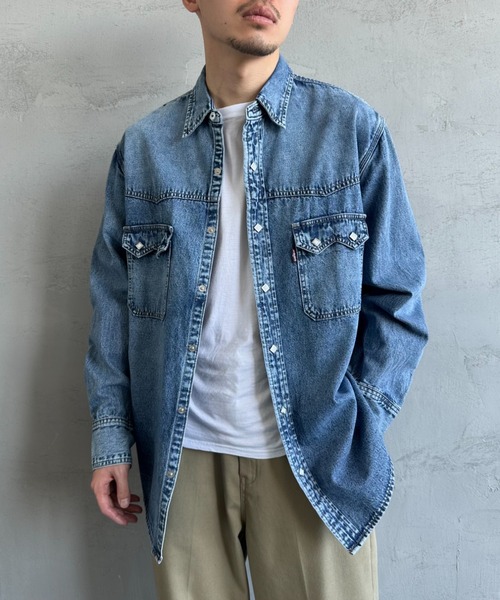 JEANS FACTORY （ジーンズファクトリー）の「[LIBERTO/リベルト] ウエスタン デニムシャツ（シャツ/ブラウス・メンズ・インディゴブルー/ライトインディゴブルー・M/L）」の13枚目の写真