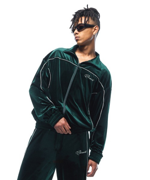 【BREATH / ブレス】SCRIPT LOGO PIPING VELOUR JACKET / ケリー [BR24AW-C5001]（ジャージ）｜BREATH（ブレス）