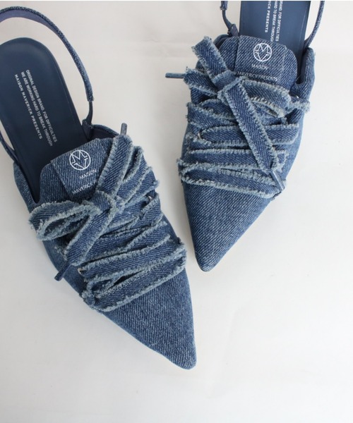 MAISON MAVERICK PRESENTS】DENIM Lace-Up Heel Sneaker（パンプス