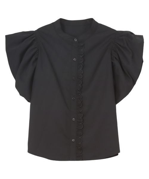 KOBE LETTUCE(コウベレタス)の「スカラップデザインボリュームスリーブブラウス(シャツ/ブラウス・レディース・オフホワイト/サックスブルー/ブラック・M)」の12枚目の写真