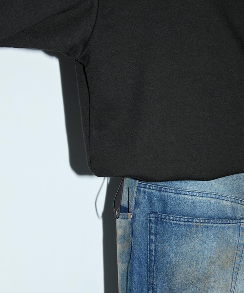 Anchor Smith（アンカー スミス）の「サークルロゴ刺繍ドローコードオーバーサイズスウェット（スウェット・レディース・杢グレー/ブラック/レッド/ダークブラウン/スミクロ・M/L）」の15枚目の写真