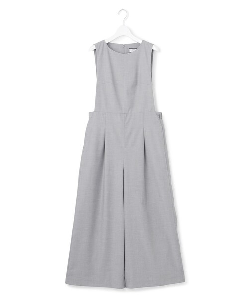 J.PRESS YORK STREET(ジェイプレスヨークストリート)の「【WOMEN】ポリエステルレーヨンツイル オールインワン(つなぎ/オールインワン・レディース・グレー系/ブラウン系/ライトグレー系・F)」の1枚目の写真
