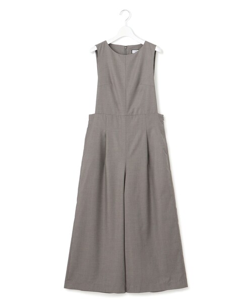 J.PRESS YORK STREET(ジェイプレスヨークストリート)の「【WOMEN】ポリエステルレーヨンツイル オールインワン(つなぎ/オールインワン・レディース・グレー系/ブラウン系/ライトグレー系・F)」の3枚目の写真